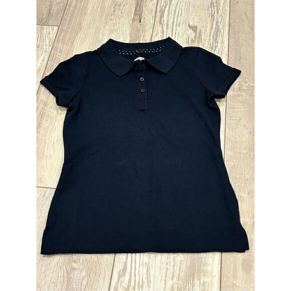 Old Navy school uniform tan and navy top and skirt, girls size S 6-7 - Picture 7 of 10